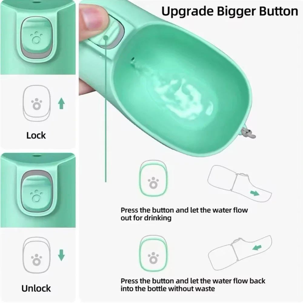 Leak-Proof Portable Dog Water Bottle – Travel Pet Hydration Dispenser